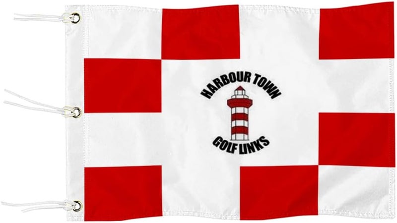 2BUT Harbour Town Golf Links Golf Pin PGA Flag Practic Putting Green Golf Flag For Backyard Garden Double-Sewn 600D Nylon Miniature Pin Flag (Red 20"X13" Grommet) - Image 1